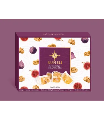 Rahat turcesc en-gros premium cu smochine și nuci RUMELI – 150 g