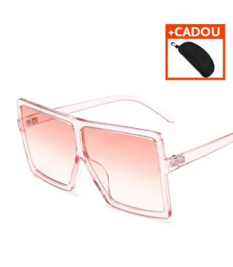 Ochelari de soare, Femei, Model Oversize, Lentile patrate, Protectie UV400, Roz Engros (ROZ)