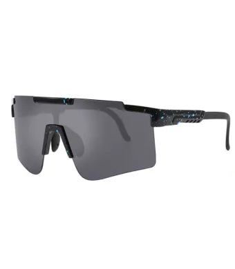 Ochelari de Soare Sport, Oversize, Barbati, Protectie UV400, Negru Engros (NEGRU)