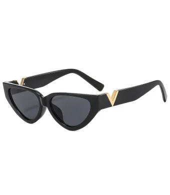 Ochelari de Soare, Stil Pisica, Femei, V-Cat, UV400, Negru Engros (NEGRU)
