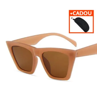 Ochelari de soare, Femei, Model Little Cat-Eye, Protectie UV400, Maro Engros (Maro)