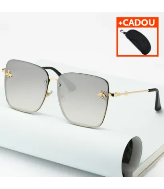 Ochelari de soare, Femei, Model Oversized, Protectie UV400, Argintiu Engros (Argintiu)