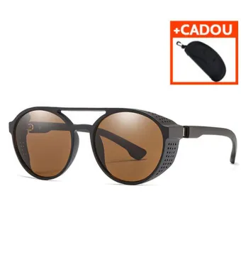 Ochelari de soare, Steampunk, Barbati, Protectie UV400, Maro/Maro Engros (Maro)
