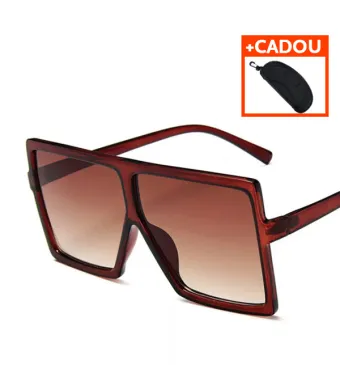 Ochelari de soare, Lentile patrate, Protectie UV400, Maro inchis Engros (Maro)
