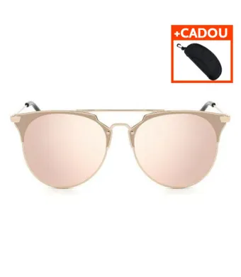 Ochelari de soare, Unisex, Model Retro Eclipse, Protectie UV400, Roz/Rose-Gold Engros (ROZ)