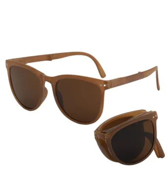 Ochelari de Soare Pliabili, Fold Vision, Protectie UV400, Lentila ovala, Maro Engros (Maro)