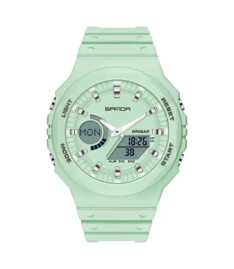 Ceas Storm Glow, Sport, Cronometru si Alarma, pentru Barbati, Afisare Digitala, Curea din Silicon, Verde Engros (Verde)