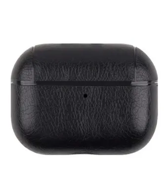Husa Elite, Compatibil cu Airpods Pro 2, Aspect select, Protectie antisoc, Leather look, Negru Engros (NEGRU)