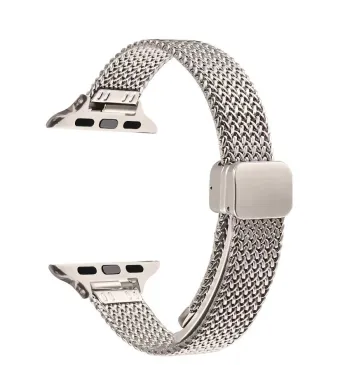 Curea Milanese Luxury pentru Apple Watch, Tesatura metalica, Magnetica, Starlight - 38/40/41 mm Engros (38/40/41 mm, starlight)