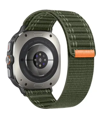 Curea Wave cu Arici pentru Apple Watch, Sport, Marime reglabila, Nylon elastic, Khaki - 44/45/46/49 mm Engros (44/45/46/49 mm, khaki)