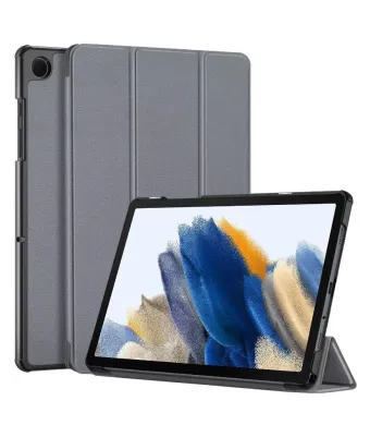 Husa Protectie antisoc pentru Samsung Galaxy Tab A9, Leather look, Pliabila, Gri Engros (Gri)