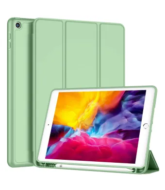 Husa tip Carte cu Suport Pix pentru Apple iPad 10.2 inch 7/8/9, 2019/2020/2021, Protectie completa, Pliabila, Verde Menta Engros (iPad 8 (2020) 10.2", Menta, verde)