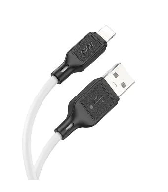 Cablu Hoco de la USB A la Lightning, 2,4A, X90, 1m, Alb/Negru Engros (alb, negru)