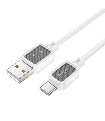 Cablu Hoco de la USB la Type-C, 3A, X108, 1m, Alb/Gri Engros (alb, gri)