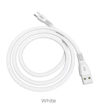 Cablu Hoco de la USB A la USB Type-C 2,4A X40 1m, Alb Engros (Alb)
