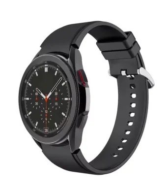 Curea Smartwatch pentru Samsung Galaxy Watch, Latime 20 mm, Silicon Lichid, Negru Engros (NEGRU)