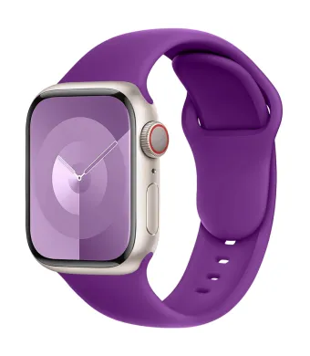 Curea Sport, pentru Apple Watch, Design simplu, Ajustabila, Silicon, Mov afina - 38/40/41 mm , Medie Engros (38/40/41 mm, MOV)