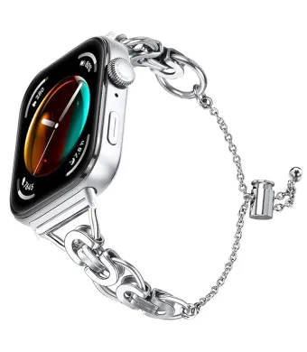 Curea Zale Imbinate pentru Huawei Watch Fit 3, Aspect Fashion, Metalica, Argintiu Engros (Argintiu)