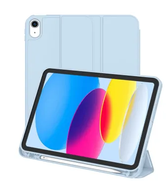 Husa tip Carte cu Suport Pix pentru Apple iPad Mini 6/7, Protectie completa, Pliabila, Albastru deschis Engros (Albastru)
