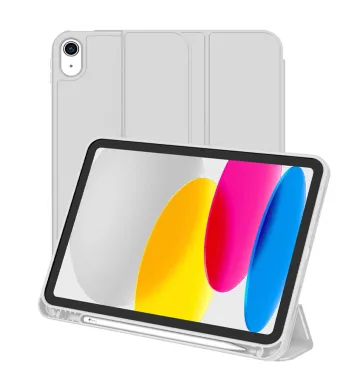 Husa tip Carte cu Suport Pix pentru Apple iPad Mini 6/7, Protectie completa, Pliabila, Gri Engros (Gri)