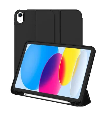 Husa tip Carte cu Suport Pix pentru Apple iPad Mini 6/7, Protectie completa, Pliabila, Negru Engros (NEGRU)