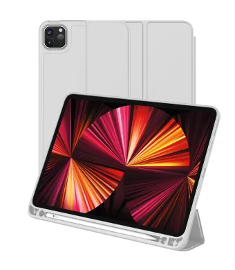 Husa tip Carte cu Suport Pix pentru Apple iPad Pro 12.9 si iPad Air 13, Protectie completa, Pliabila, Gri Engros (iPad Pro 12.9" (2020), Gri)