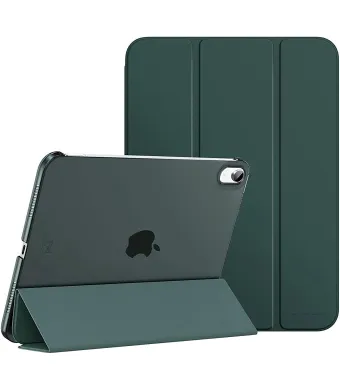 Husa Protectie Flip pentru iPad 10 2022/2024, iPad 11 2025, Model Carte, Pliabila pentru Suport, Verde inchis Engros (Verde)