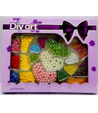 Set pentru creatie bratari, engros, margele colorate, diverse modele, 27x21x3 cm