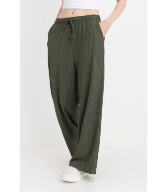 Pantaloni Dama Baki Largi Engros M2 Kaki
