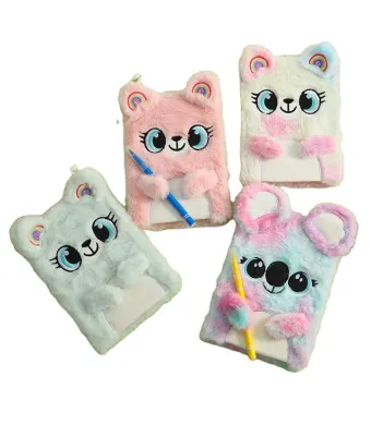 Agenda pentru copii, coperti din plus, animalute colorate, 22x15cm, +3 ani, En-gros