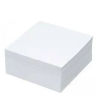 Rezerva cub hartie alba 85x95mm, 400 foi pentru birou, En-gros