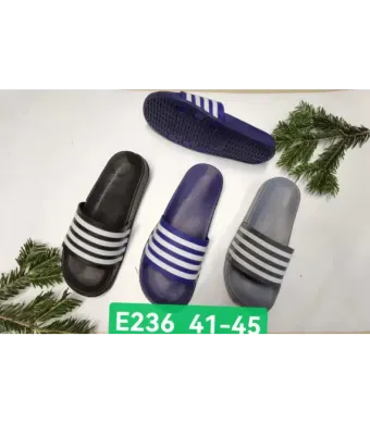 Papuci de vară bărbați model confortabil cu dungi, ușori, culori combinate, mărimi 40-45