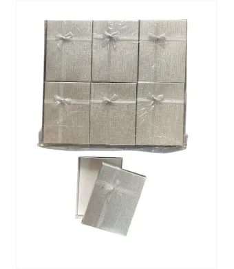 Casete din carton, ARGINTIU, 6/set, dimensiuni: 15,5 x 12 cm