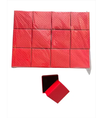 Casete din carton patrate, ROSU, 24/set, dimensiuni: 7 cm