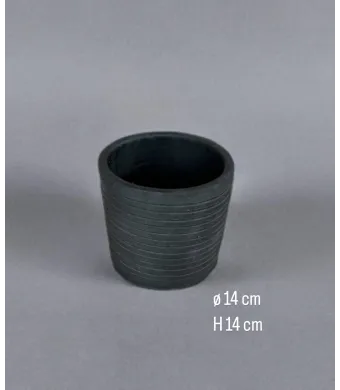 Ghiveci Decorativ Ceramica Pentru Plante si Flori ,Negru ,14x14 , Engros