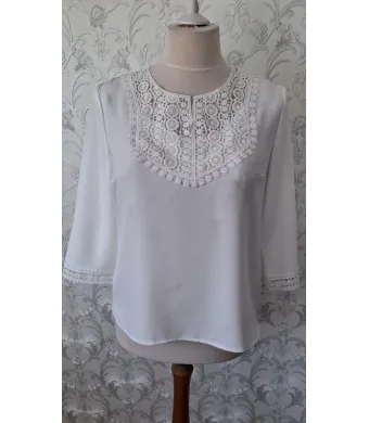 Bluza dama cu broderie in fata si la maneci -en-gros (36,38,40,42)