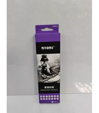 Set Creioane Premium Nyoni – Creioane Profesionale pentru Desen, 14 Creioane cu Mine Diferite – Vânzare Engros