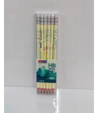 Set Creioane SkyGlory HB Nr. 2.2 cu Radieră – 12 Bucăți – Vânzare Engros
