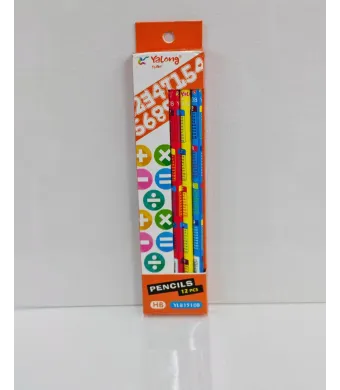 Set Creioane Yalong HB – 12 Bucăți, Culori Diverse – Vânzare Engros