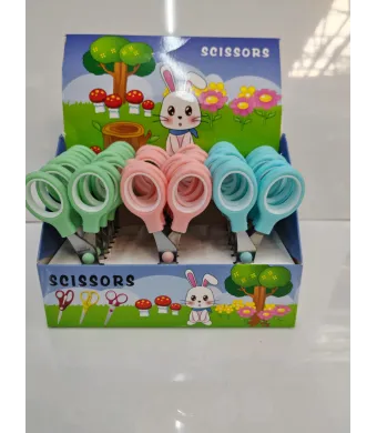 Set Foarfece cu Mâner de Plastic – Diverse Culori, 24 Bucăți – Vânzare Engros