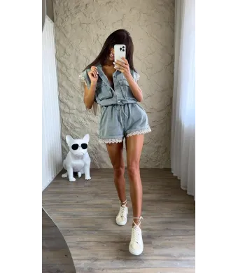 Compleu Engros pentru femei, 2 piese,satin imprimat, mix culori
