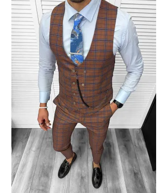 Compleu barbati elegant engros Pantaloni + Vesta