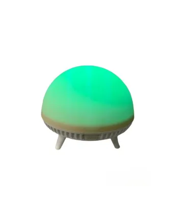 Lampă de veghe led copii, formă ciupercă, waterproof, cu bluetooth și boxă integrată, lumină ambientală