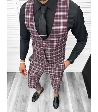 Compleu barbati elegant engros Pantaloni + Vesta