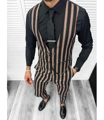 Compleu barbati elegant engros Pantaloni + Vesta