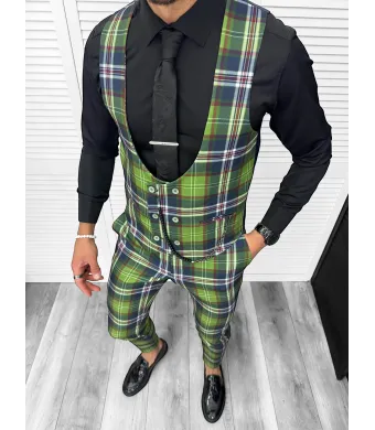 Compleu barbati elegant engros Pantaloni + Vesta
