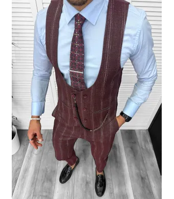 Compleu barbati elegant engros Pantaloni + Vesta