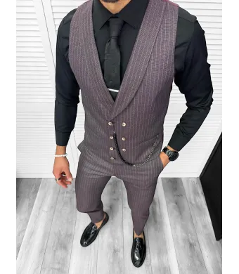 Compleu barbati elegant engros Pantaloni + Vesta