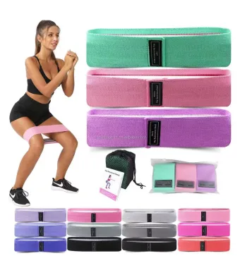 Set de 3 benzi elastice pentru exercitii, , rezistenta usoara, medie si mare, multicolor, Roz violet Angro engros