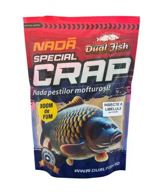BOOM DE FUM NADA SPECIAL CRAP, AROMA DE INSECTE SI LIBELULE, 1KG, DUAL FISH